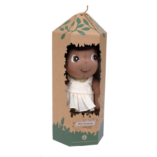Κούκλα χειροποίητη της Rubens Barn Mini Ecobuds "Flora" από 100% οργανικό βαμβάκι