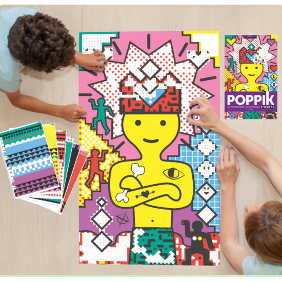 Poppik Pop Art  Δημιουργική Αφίσα με 1600 Αυτοκόλλητα 