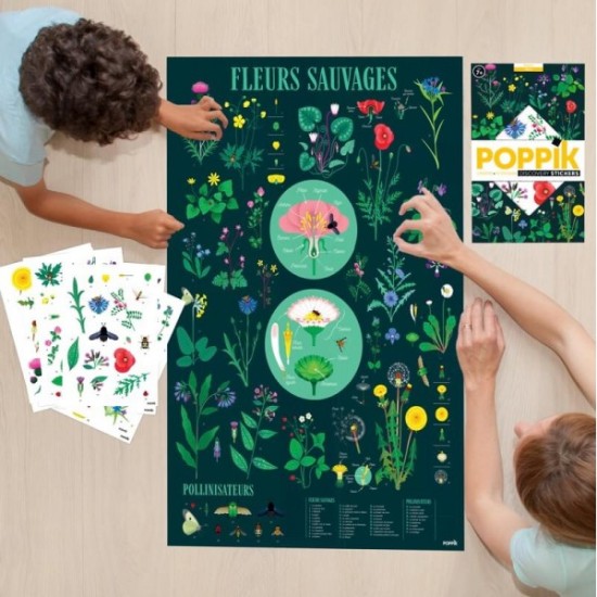 Poppik Εκπαιδευτική Αφίσα Discovery Poster με 72 Αυτοκόλλητα Botanic