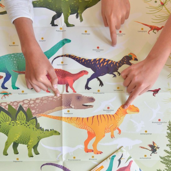 Poppik Εκπαιδευτική Αφίσα Discovery Poster με 32 Αυτοκόλλητα Δεινόσαυροι