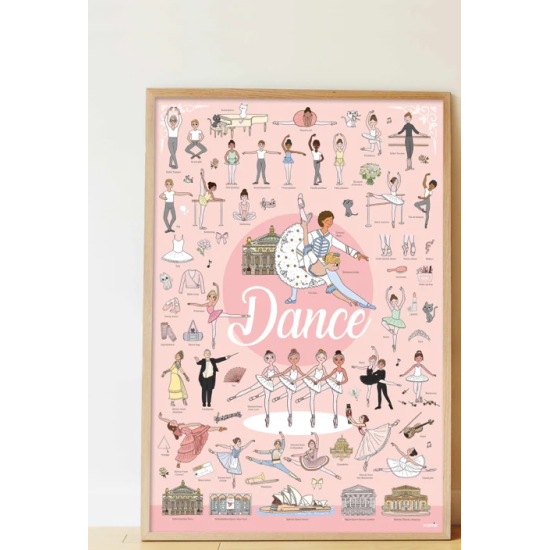 Poppik Εκπαιδευτική Μεγάλη Αφίσα Discovery Poster με 64 Αυτοκόλλητα - Χορός