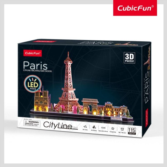 Cubic Fun 3D παζλ  Το Παρίσι με Led φωτισμό 